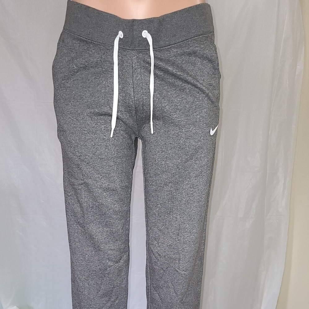 Nike swoosh fleece open hem pants